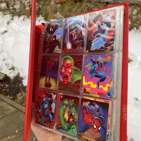 Vintage 90s Marvel Trading Card Binder. Spider-Man, Super man, X-Men Hol… - Picture 2 of 14